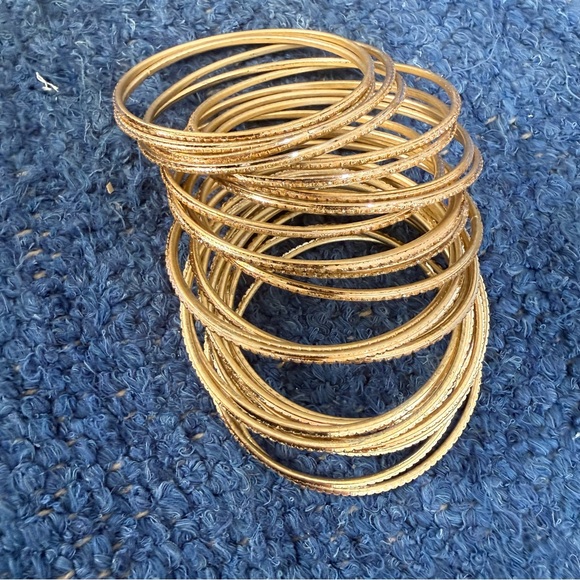 Gold Bangle Set - Picture 6 of 8